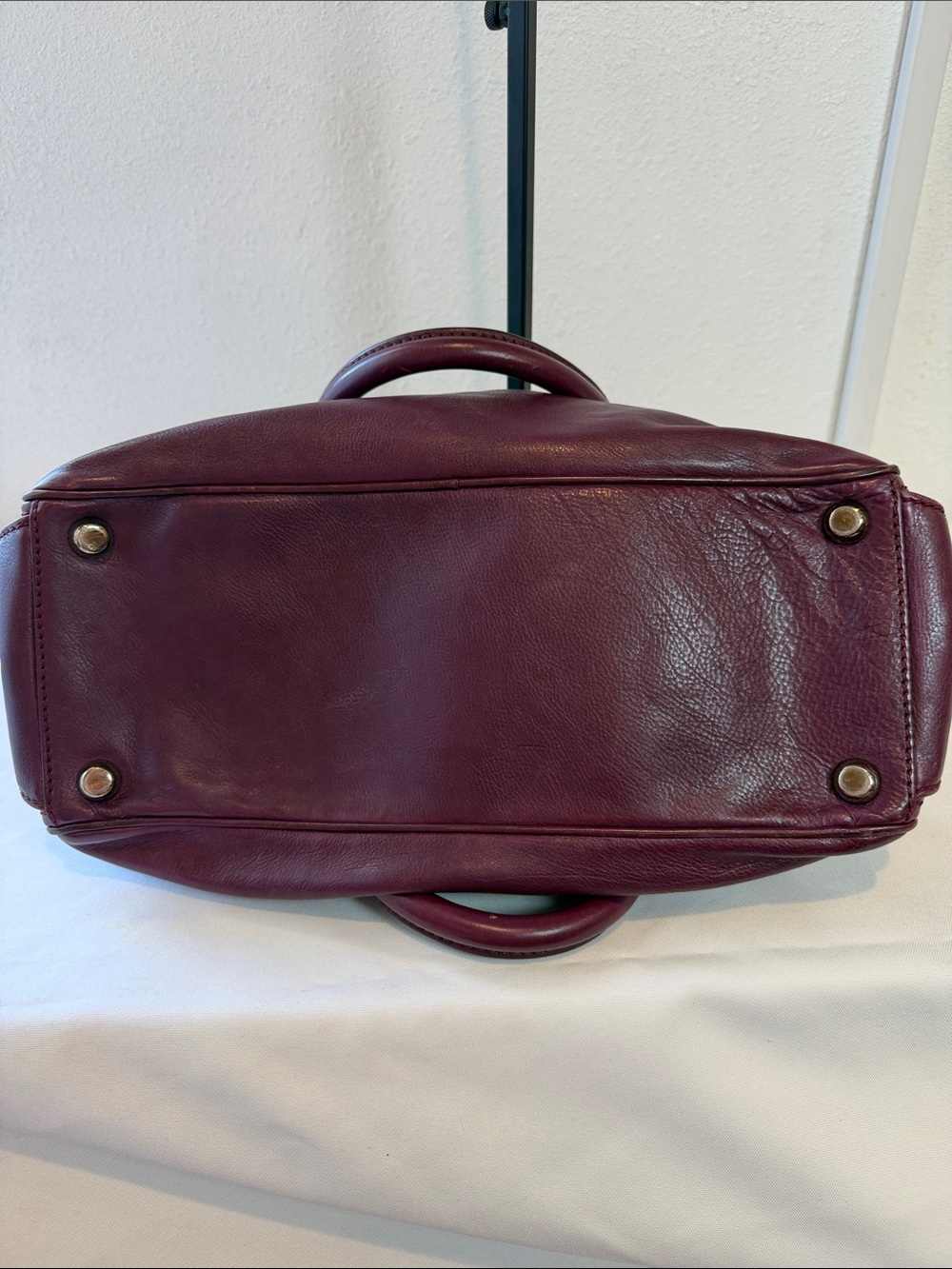 Vintage Marc Jacob’s Blake Satchel Bag in Rich Bordeaux Y2K - Picture 8 of 9